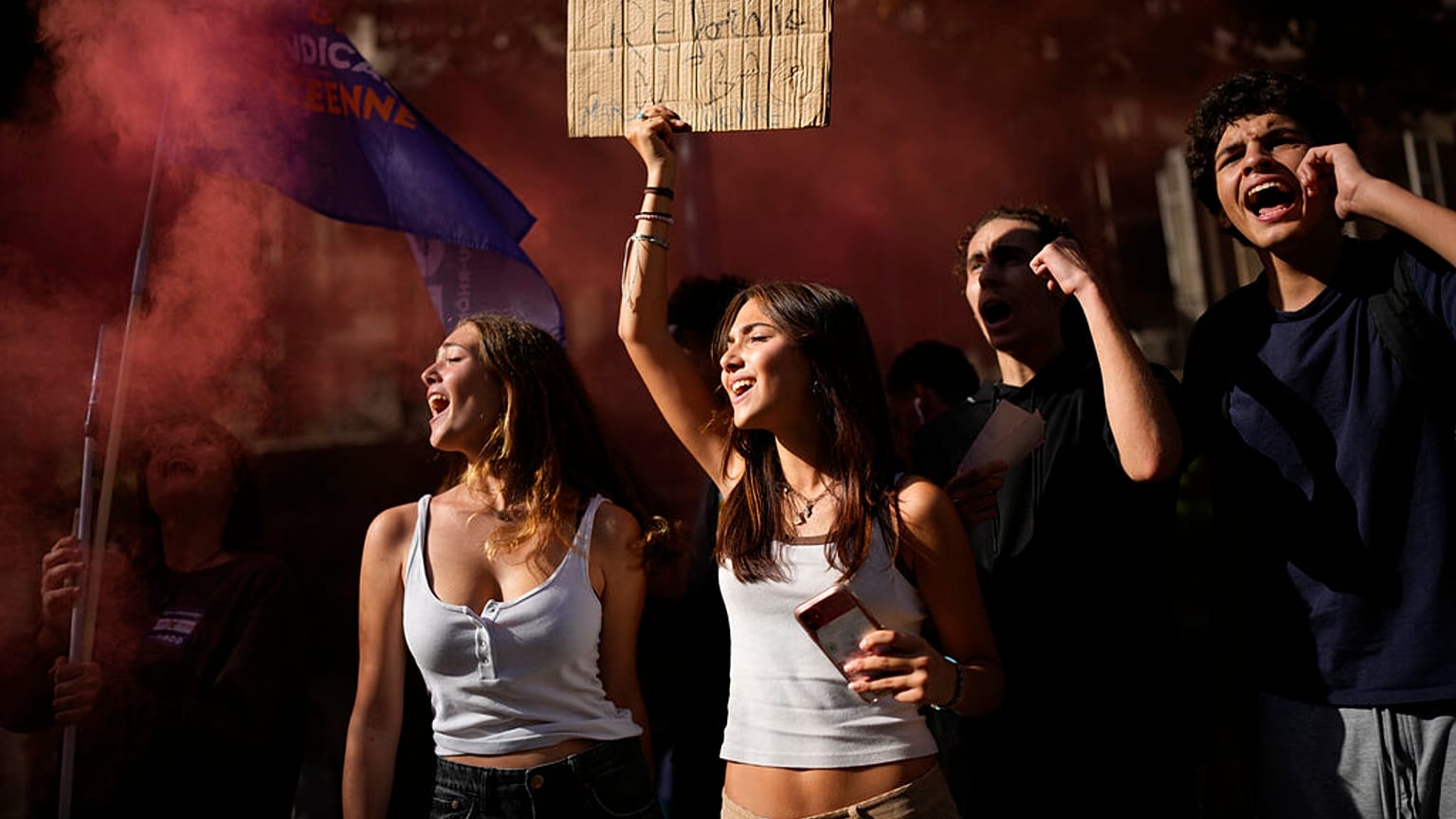 Stimmung wie im Nachtclub? Streikende in Marseille an diesem Dienstagmorgen