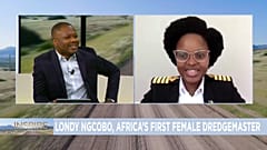 L- Jerry Fisayo-Bambi,   R- Londy Ngcobo, Africa's first female dredgemaster