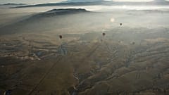 Cappadocia is a popular tourist destination in Turkey renowned for unusual rock formations and rock-caved churches.