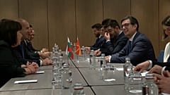 Bulgarian President Rumen Radev sits down with the President of the Republic of North Macedonia Stevo Pendarovski in Sofia