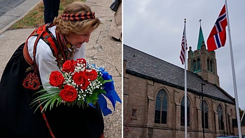 Norway's Queen Sonja visited a church in Minneapolis church to mark the end of her Minnesota visit