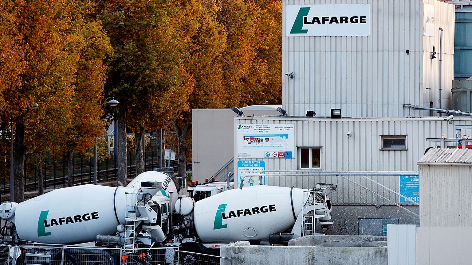  A site of cement maker Lafarge is pictured in Paris in November 2017