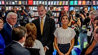 Das spanische Königspaar bei der Eröffnung der Messe