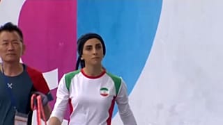 Elnaz Rekabi a dél-koreai Ázsia-bajnokságon Szöulban
