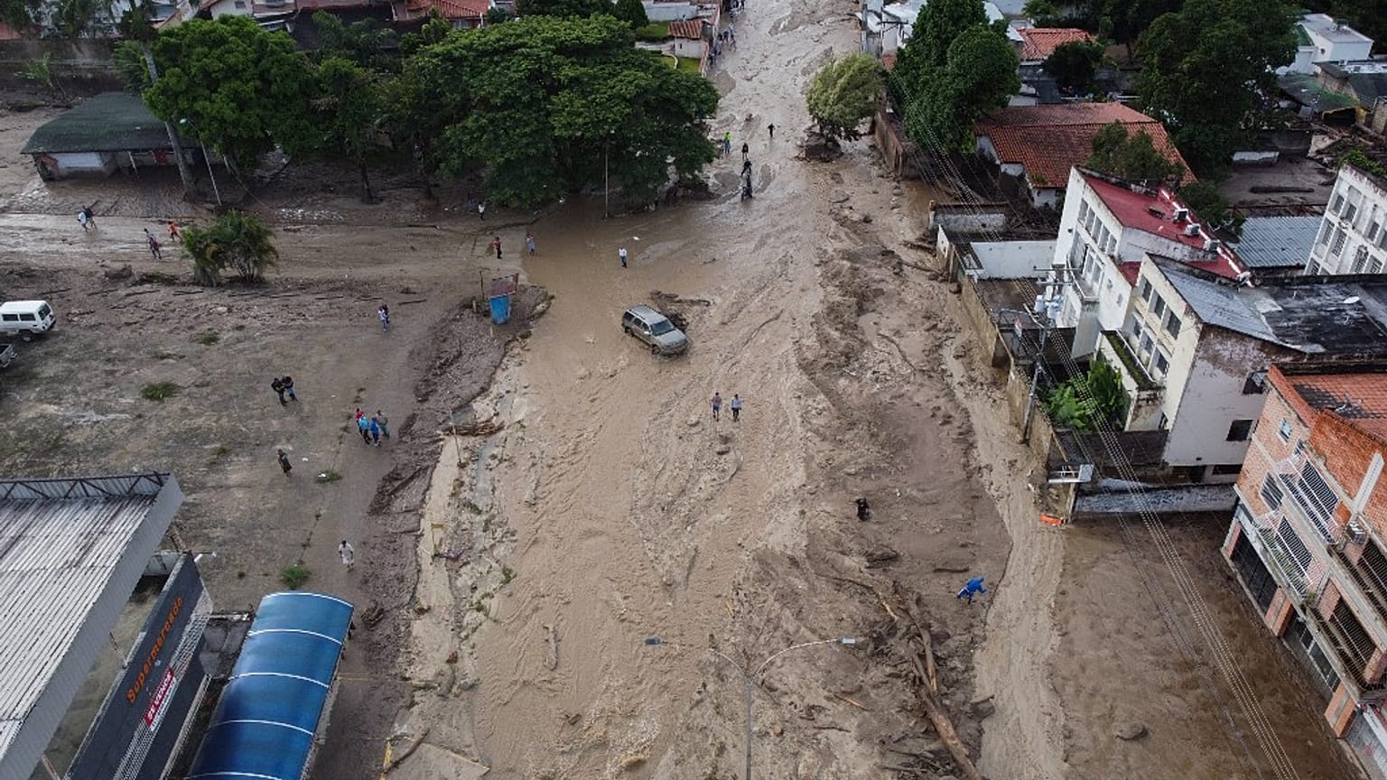 Les inondations ont touché un quartier de Maracay, la capitale de l'Etat d'Aragua, située à 83 km de Caracas.