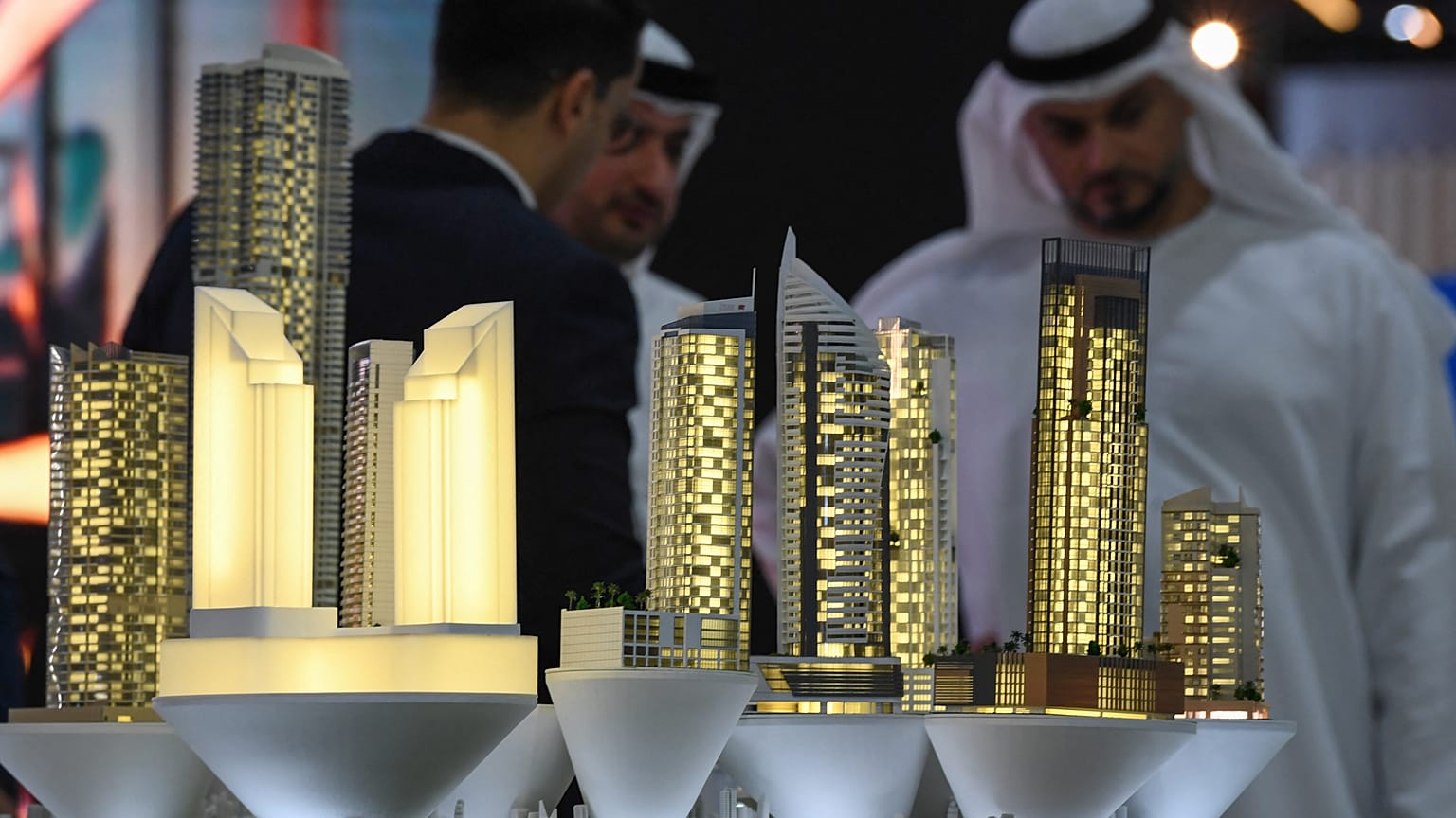 عمل مصغر لسيتي سكيب العالمي 2019 في مركز دبي التجاري العالمي في دبي، الإمارات. 
