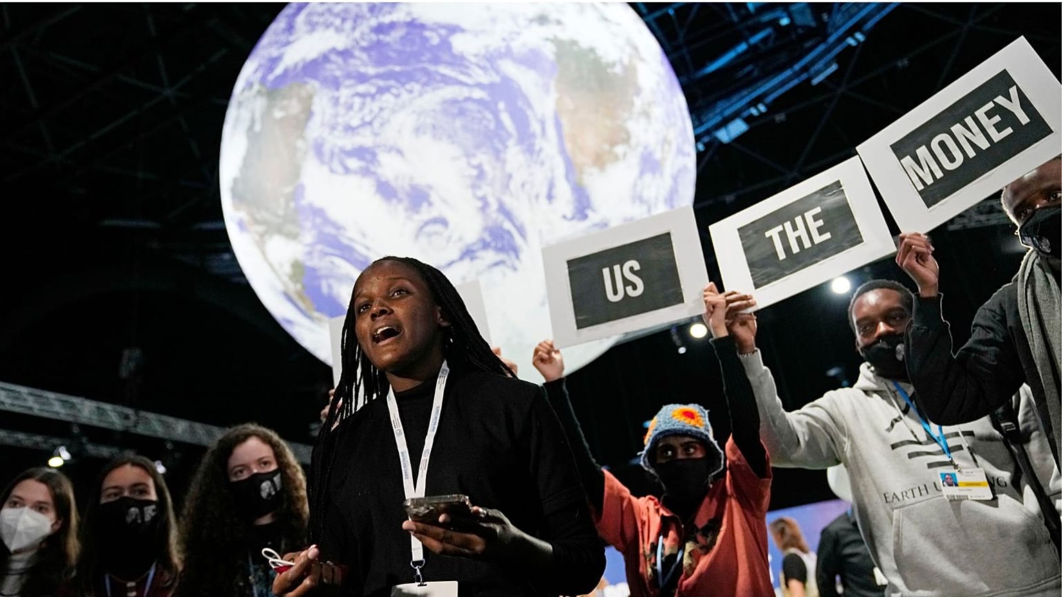 Climate activist Vanessa Nakate at a COP26 protest. Young people will have ‘a seat at the table’ at COP27, she says.