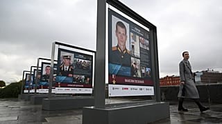 Выставка, посвящённая участникам вторжения в Украину, в московском парке Музеон. 19 октября 2022