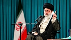 Supreme Leader Ayatollah Ali Khamenei speaks in a meeting with a group of students in Tehran, Iran, Wednesday, Oct. 19, 2022. 