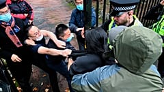 Gewalt vor Chinas Botschaft in Manchester