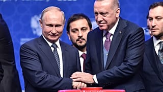 Владимир Путин и Реджеп Тайип Эрдоган запускают "Турецкий поток". Январь 2020 года