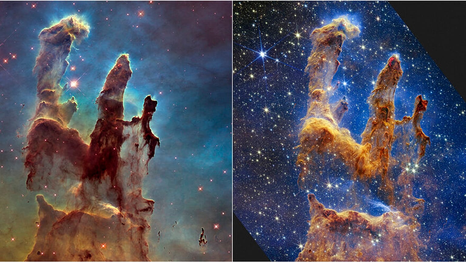 Images des Piliers de la Terre capturées par James-Webbs