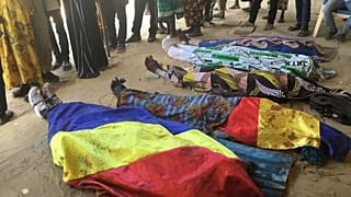 Dépouilles de manifestants tués lors d'une manifestation à N'Djamena (Tchad) - le 20/10/2022