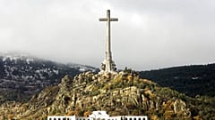 a giant cross where the tomb of Spain's dictator General Francisco Franco lies in the Valle de Caidos (Valley of the Fallen), Spain Wednesday Nov. 16, 2005.