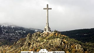 a giant cross where the tomb of Spain's dictator General Francisco Franco lies in the Valle de Caidos (Valley of the Fallen), Spain Wednesday Nov. 16, 2005.