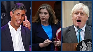 Rishi Sunak, Penny Mourdant és Boris Johnson