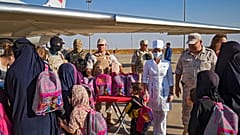 Kinder in Syrien vor ihrer Reise nach Russland