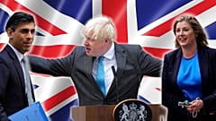 De g. à dr. : Rishi Sunak,  Boris Johnson et Penny Mordaunt - Archives