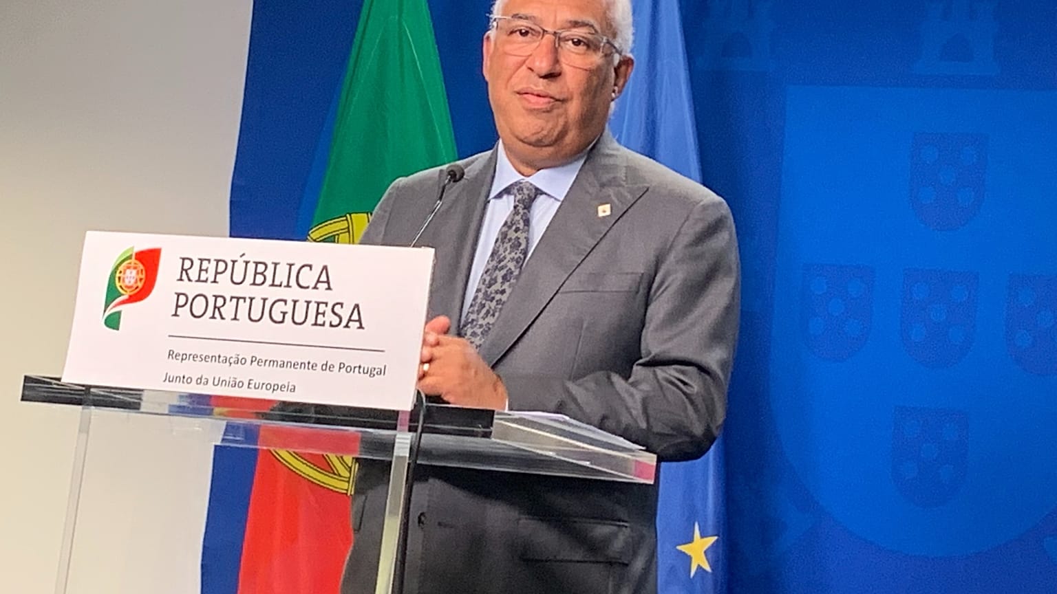 António Costa, na conferência de imprensa após a cimeira da UE