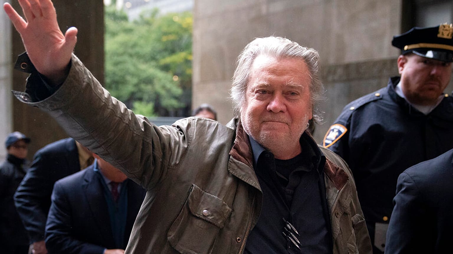 Former White House strategist Steve Bannon arrives at court, Tuesday, Oct. 4, 2022, in New York.