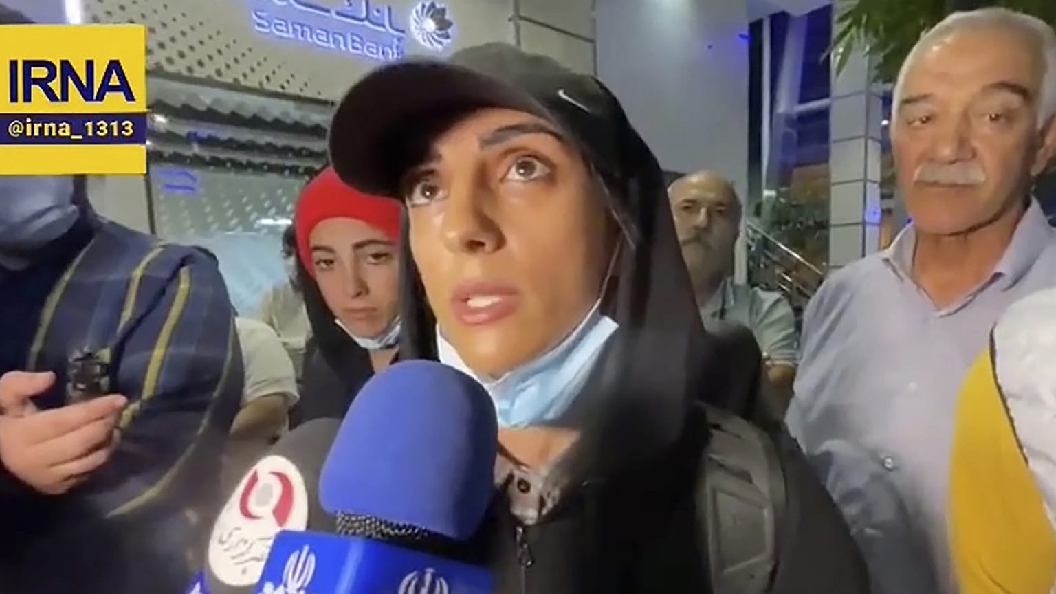 A hivatalos iráni hírügynökség felvétele Elnaz Rekabiról