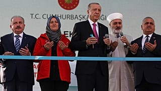 Le président turc Recep Tayyip Erdogan à l'inauguration d'un bâtiment à Ankara, le 19 octobre 2022