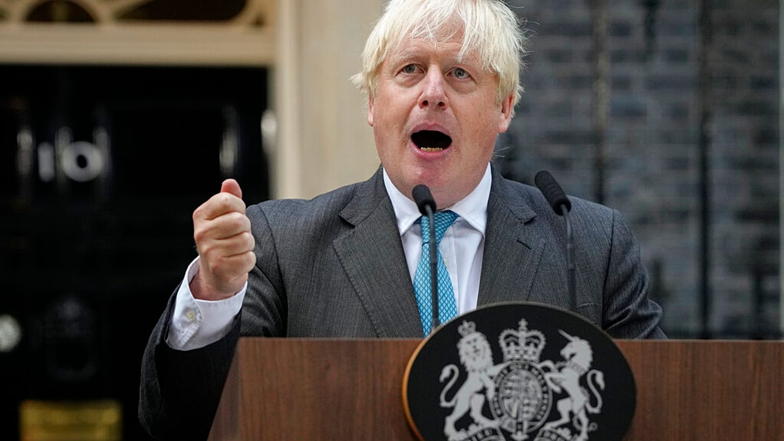 Britain's former Prime Minister Boris Johnson