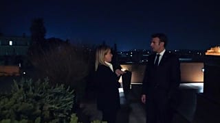 Giorgia Meloni, présidente du Conseil italien, et Emmanuel Macron, président français, à Rome, le 23 octobre 2022.