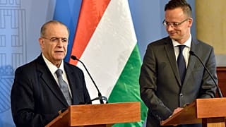 Οι υπουργοί Εξωτερικών Κύπρου και Ουγγαρίας (φωτογραφία αρχείου)