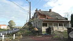 Schwere Schäden auch an diesem Haus