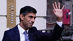 Rishi Sunak na sede do Partido Conservador