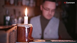 Essen im Kerzenschein