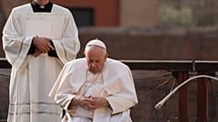 Pope Francis speaks on the last day of the "Cry for peace" (Il grids della pace). Tuesday, 25 October 2022.