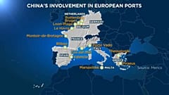 La mappa dei porti "cinesi" in Europa.