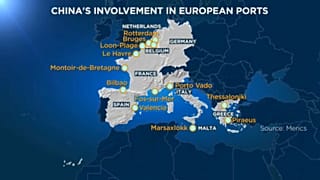 La mappa dei porti "cinesi" in Europa.