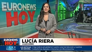 Lucía Riera presenta el informativo diario Euronews Hoy