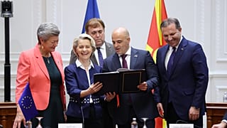 The EU and North Macedonia signed the agreement in Skopje.
