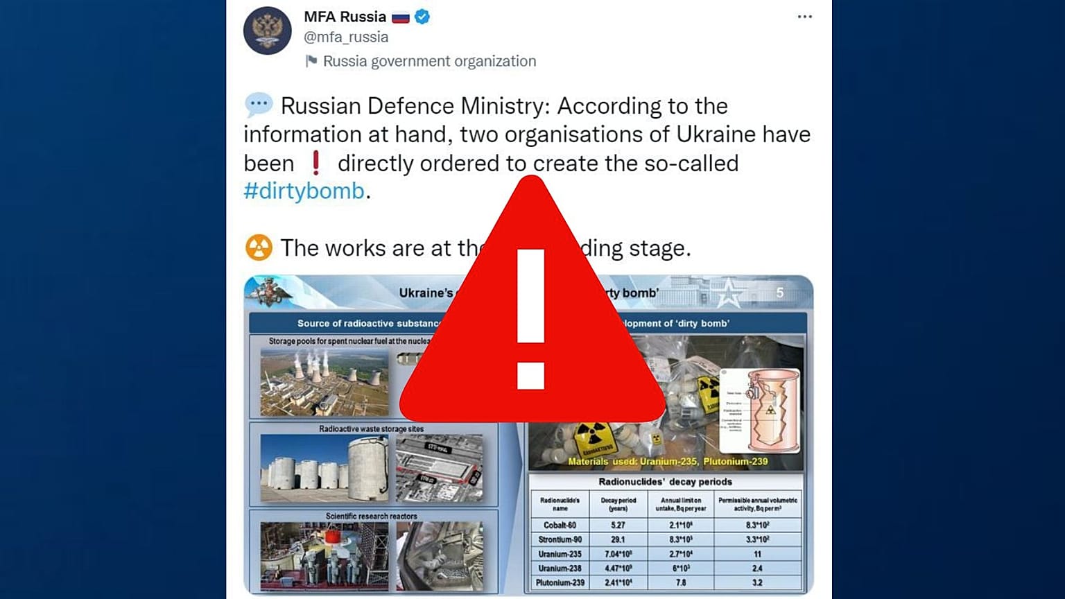 The image shared by Russia's Foreign Ministry was first uploaded online in 2010.