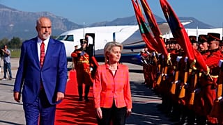Ursula von der Leyen az albán miniszterelnökkel