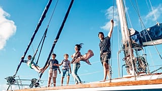 The Carey family set sail five years ago.