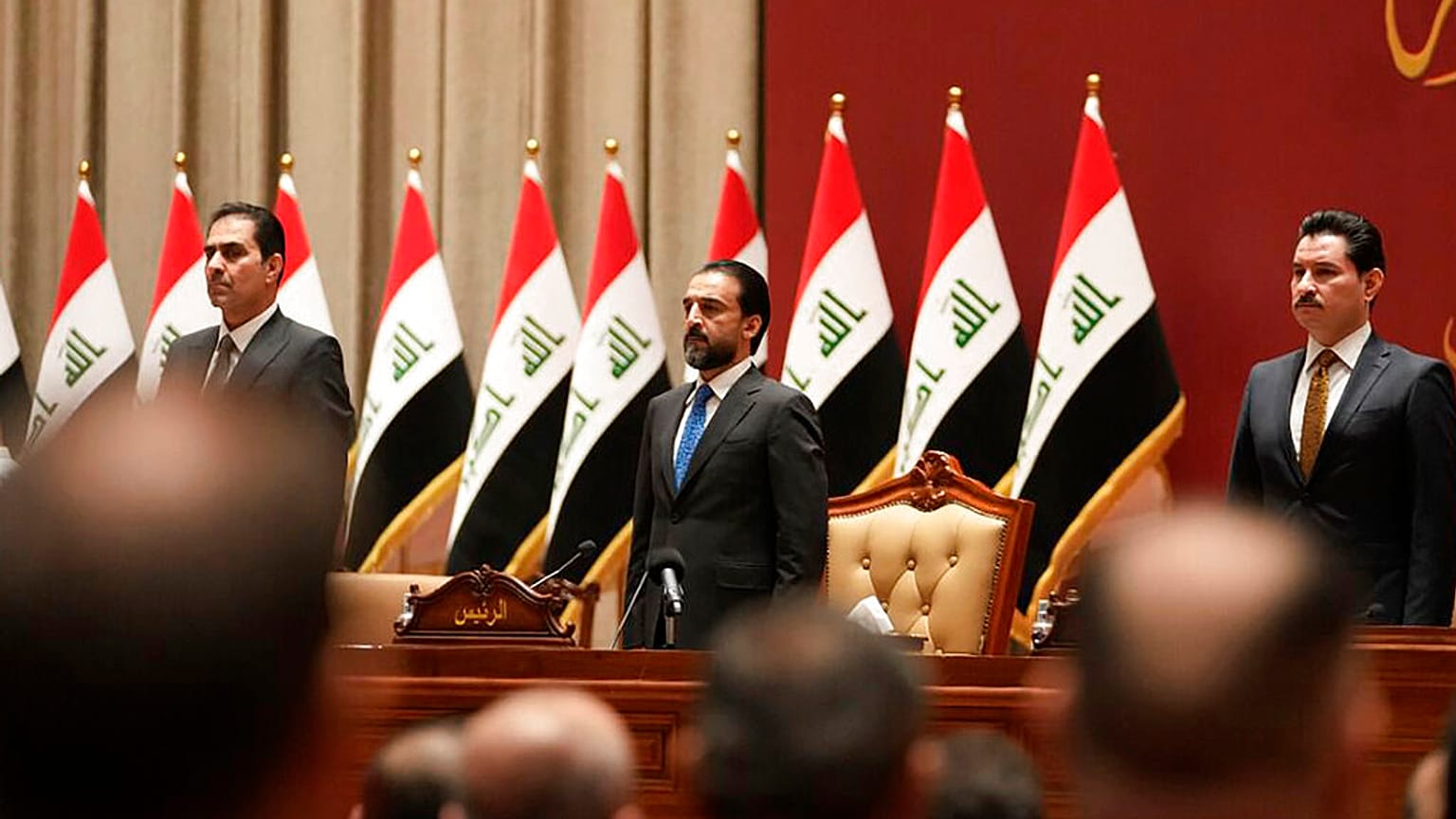 Des législateurs irakiens participent à une session parlementaire avec le nouveau gouvernement à Bagdad (Irak) - 27.10.2022