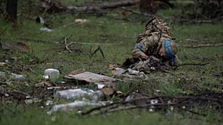 Ein Schlachtfeld in der Ukraine