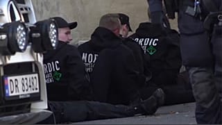 Festgenommene Demonstrationsteilnehmer