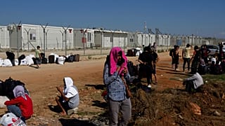 Campamento donde se produjeron los disturbios en Chipre