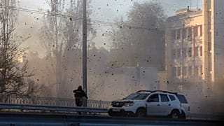 Удар по центру Киева с помощью дрона (17 окт. 2022 г.)