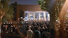A teheráni műszaki egyetem hallgatóinak demonstrációja