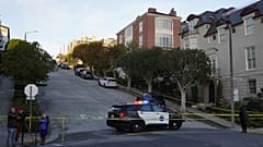 Rendőrök a tett helyszínén, San Franciscóban
