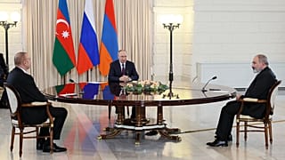 Встреча Владимира Путина, Никола Пашиняна и Ильхама Алиева в Сочи
