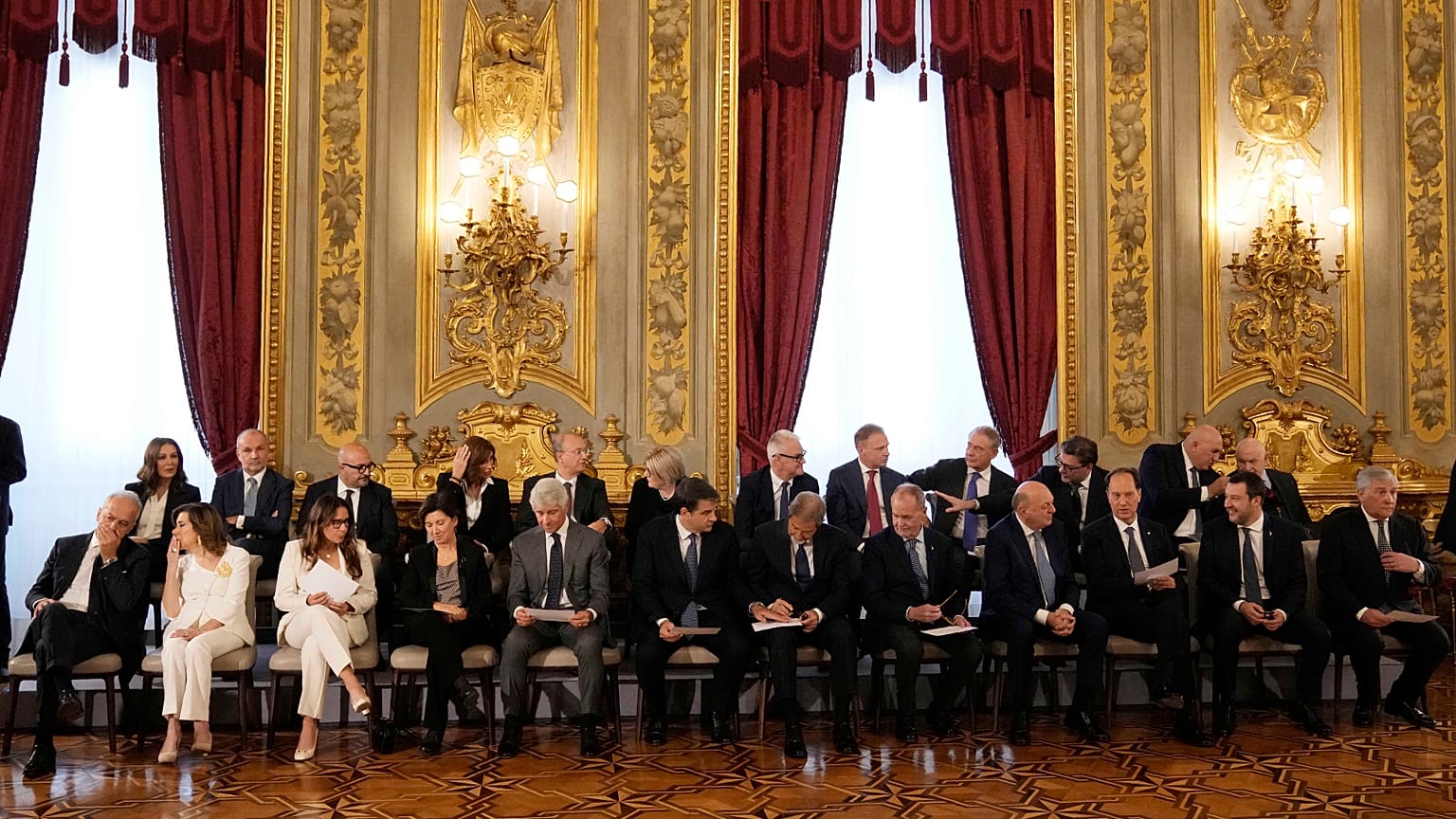 Italy's new government Ministers attend the swearing-in ceremony in Rome, 22 October 2022