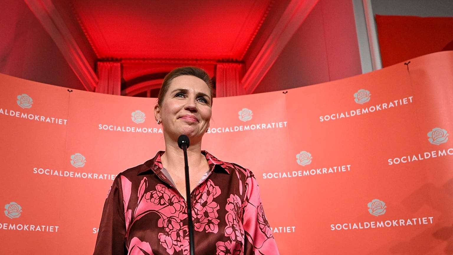 La Première ministre Mette Frederiksen, après l'officialisation des résultats des législatives danoises, le 1 novembre 2022 